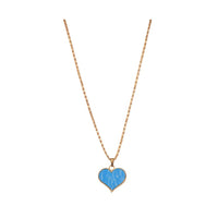 Urthn Gold Plated Red Heart Shape Chain Pendant - 1200826