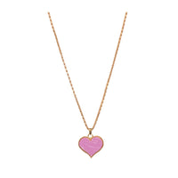 Urthn Gold Plated Red Heart Shape Chain Pendant - 1200826