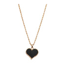 Urthn Gold Plated Red Heart Shape Chain Pendant - 1200826