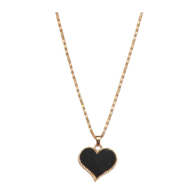 Urthn Gold Plated Red Heart Shape Chain Pendant - 1200826