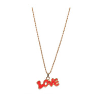 Urthn Black Love Gold Plated Chain Pendant - 1200831