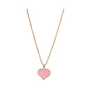 Urthn Gold Plated Red Heart Shape Chain Pendant - 1200826