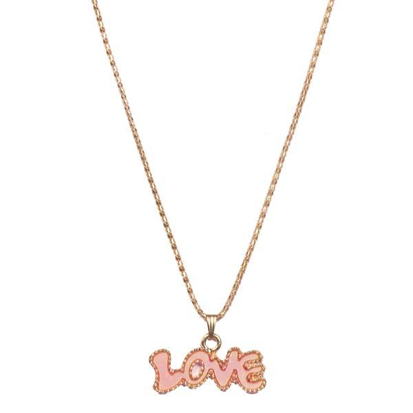 Urthn Black Love Gold Plated Chain Pendant - 1200831