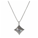 Urthn Austrian Stone Rhodium Plated Chain Pendant - 1200853