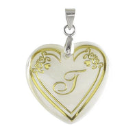 Regina Alphabet "j" Heart Shaped Shell Pendant