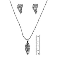 Tip Top Fashions Austrian Stone Rhodium Plated Pendant Set - 1201124