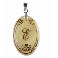 Regina Alphabet E" Shell Pendant