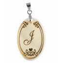 Regina Alphabet J" Shell Pendant