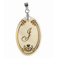 Regina Alphabet J" Shell Pendant