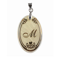 Regina Alphabet M" Shell Pendant