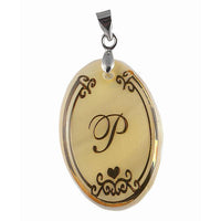 Regina Alphabet P" Shell Pendant