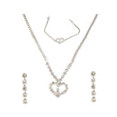 Kriaa Silver Plated Necklace Set With Bracelet