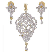 Morini Gold Plated AD Stone Pendant Set