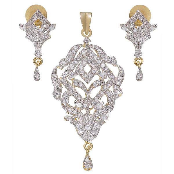 Morini Gold Plated AD Stone Pendant Set