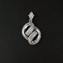 Kriaa AD Stone Rhodium Plated Pendant - 1202184