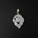 Kriaa AD Stone Rhodium Plated Pendant - 1202189