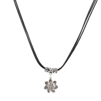 Urthn Floral Rhodium Plated Pendant - 1202223