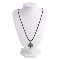 Urthn Rhodium Plated Tree Design Chain Pendant