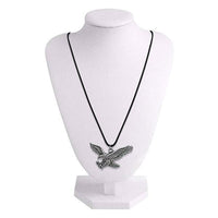 Urthn Rhodium Plated Eagle Design Chain Pendant