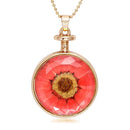 Urthn Orange Floral Gold Plated Chain Pendant - 1202417