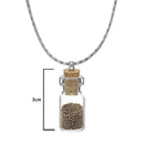 Urthn Golden Beads Silver Plated Glass Chain Pendant - 1202428
