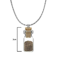 Urthn Golden Beads Silver Plated Glass Chain Pendant - 1202428