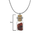 Urthn Multi Gem Stone Silver Plated  Glass Chain Pendant - 1202433A