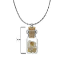 Urthn Multi Gem Stone Silver Plated  Glass Chain Pendant - 1202433B