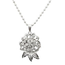 Regina Floral Shaped Austrian Stone Chain Pendant