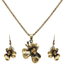 Regina Floral Shaped Gold Plated Pendant Sets