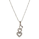 Kriaa Austrian Stone Heart Shape Chain Pendant - 1202601
