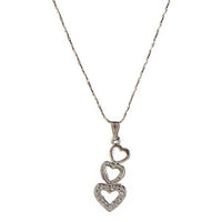 Kriaa Austrian Stone Heart Shape Chain Pendant - 1202601