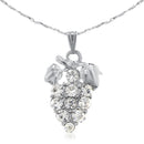Urthn Silver Plated Austrian Stone Grapes Pendant - 1202605