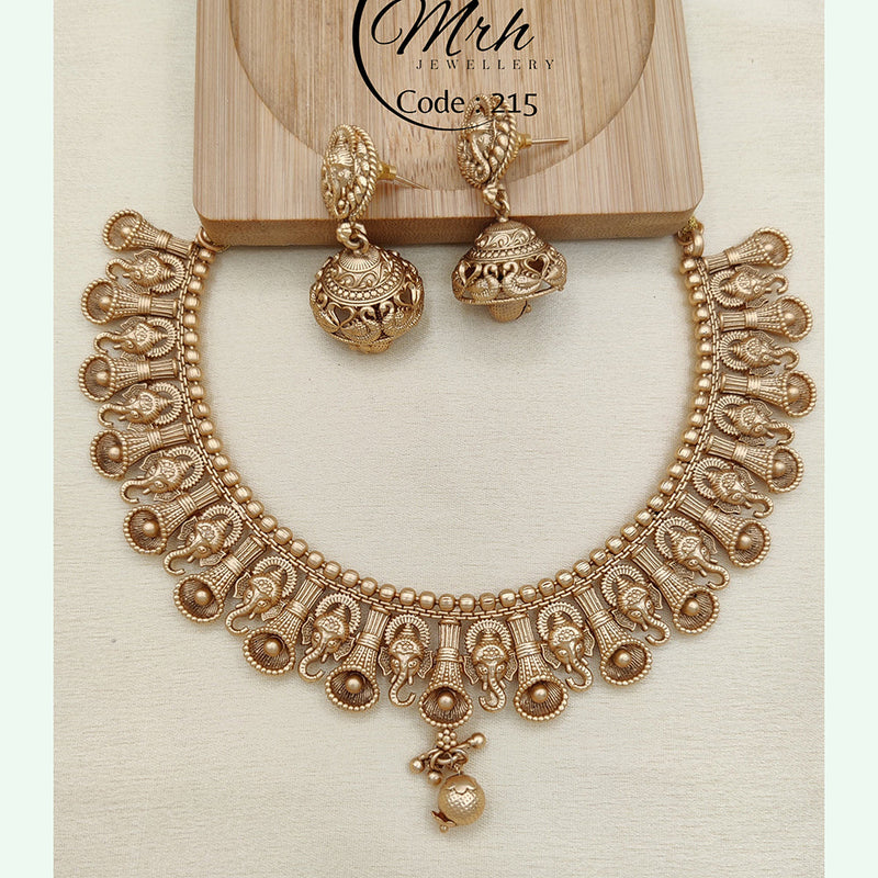 Jewel Addiction Copper Plated Rajwadi Necklace Set