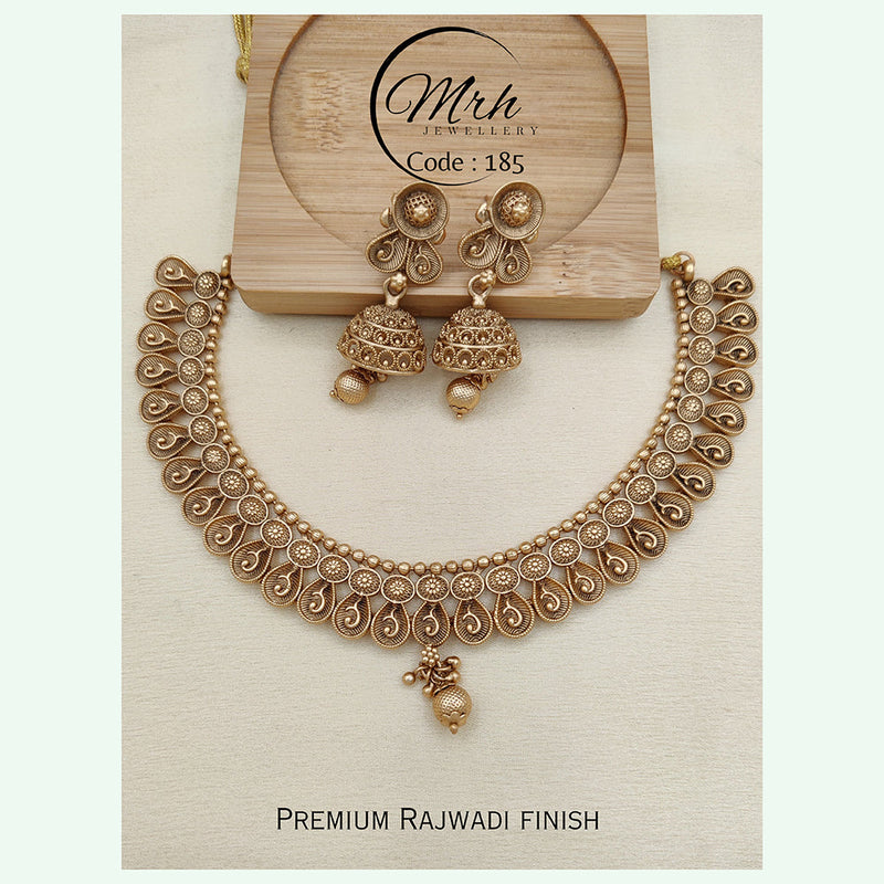 Jewel Addiction Copper Plated Rajwadi Necklace Set