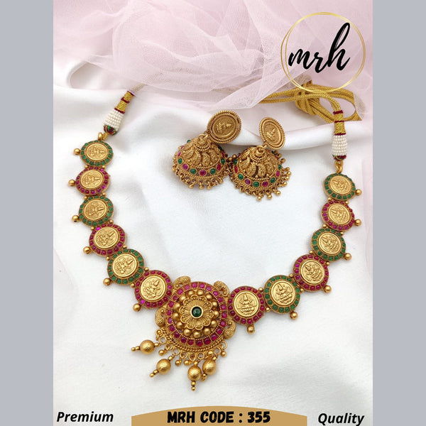 Jewel Addiction Gold Plated Temple Necklace Set