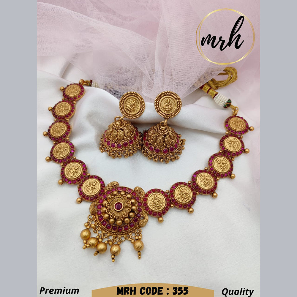 Jewel Addiction Gold Plated Temple Necklace Set