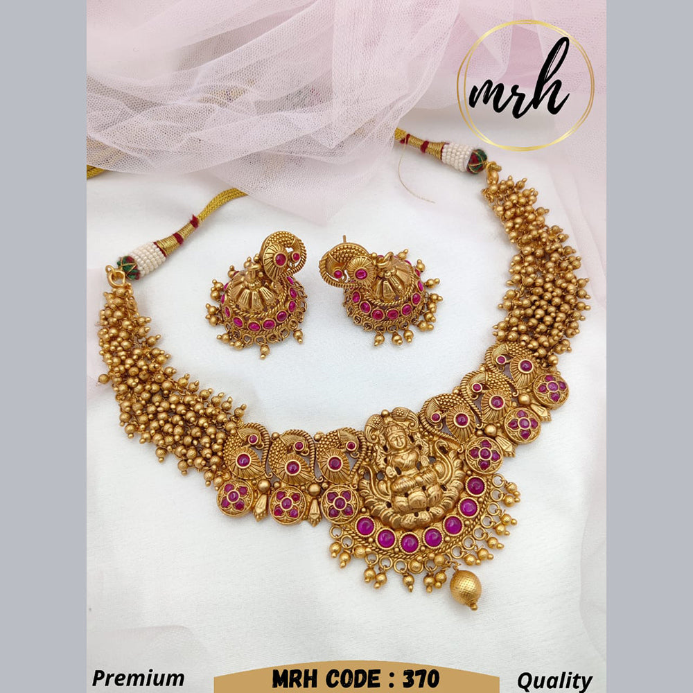 Jewel Addiction Gold Plated Temple Necklace Set