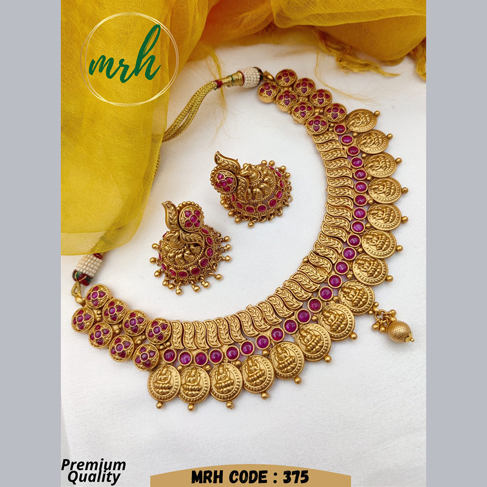 Jewel Addiction Gold Plated Temple Necklace Set