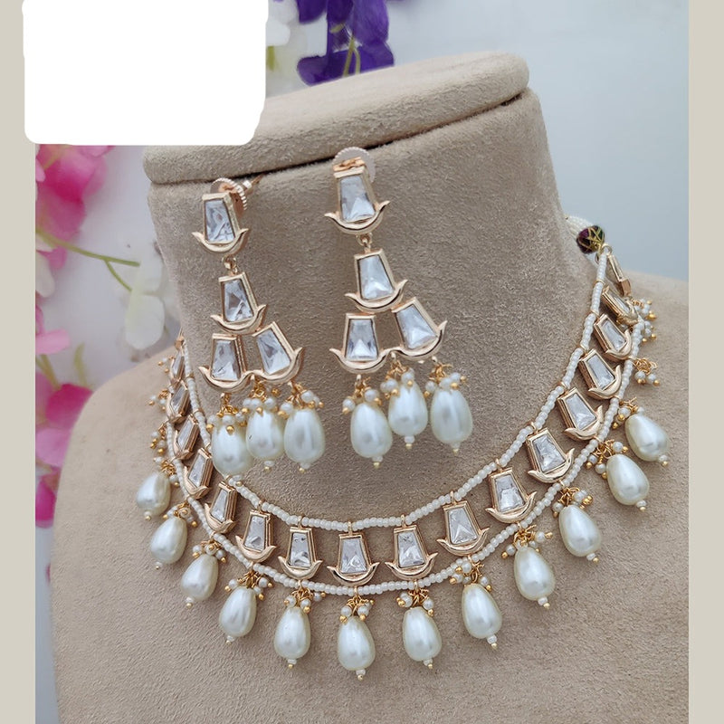 Jewel Addiction Gold Plated Kundan Necklace Set