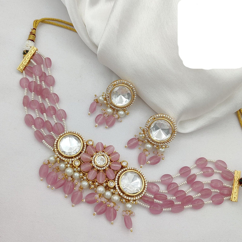 Jewel Addiction Gold Plated Crystal Necklace Set