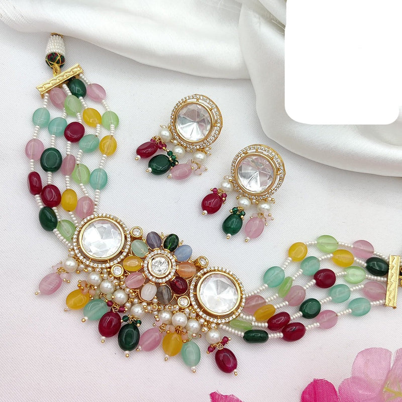 Jewel Addiction Gold Plated Crystal Necklace Set