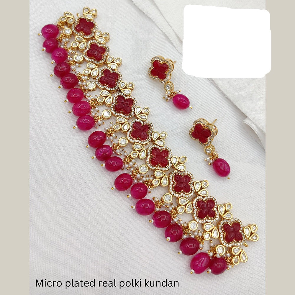 Jewel Addiction Gold Plated Kundan Choker Necklace Set