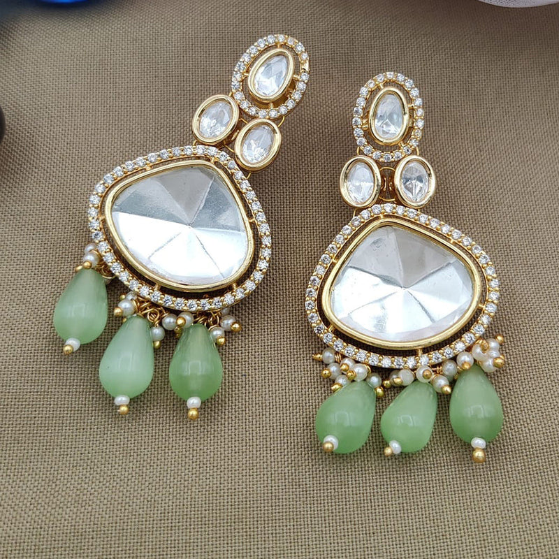 Jewel Addiction Gold Plated Kundan Dangler Earrings