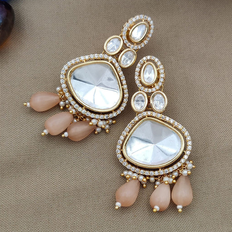 Jewel Addiction Gold Plated Kundan Dangler Earrings