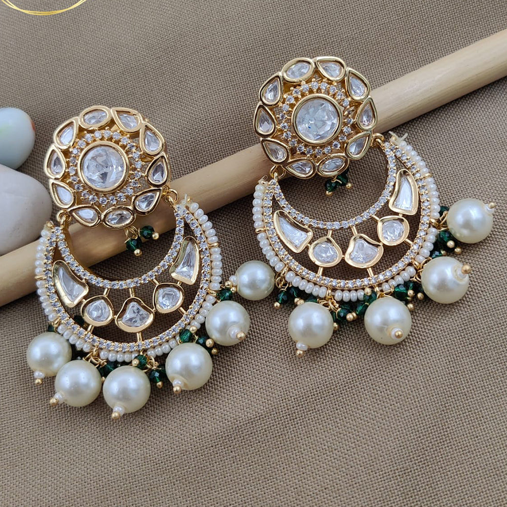 Jewel Addiction Gold Plated Kundan Dangler Earrings