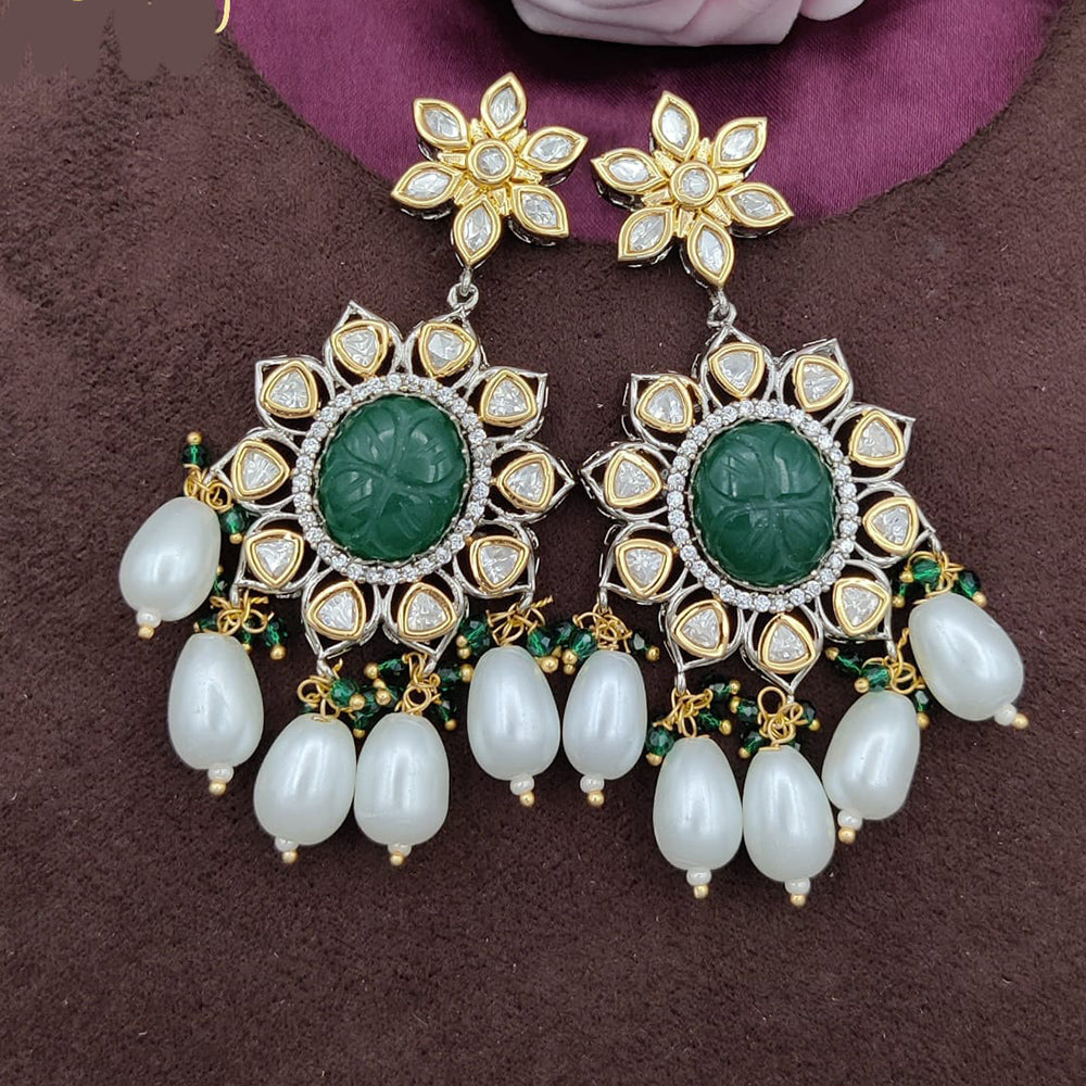 Jewel Addiction Gold Plated Kundan Dangler Earrings