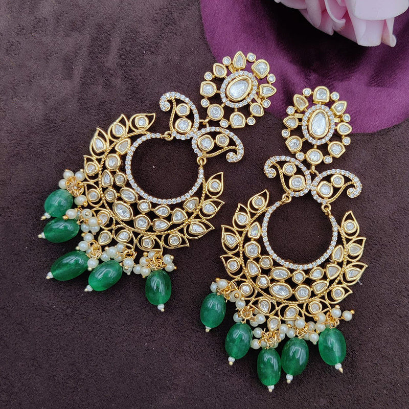 Jewel Addiction Gold Plated Kundan Dangler Earrings