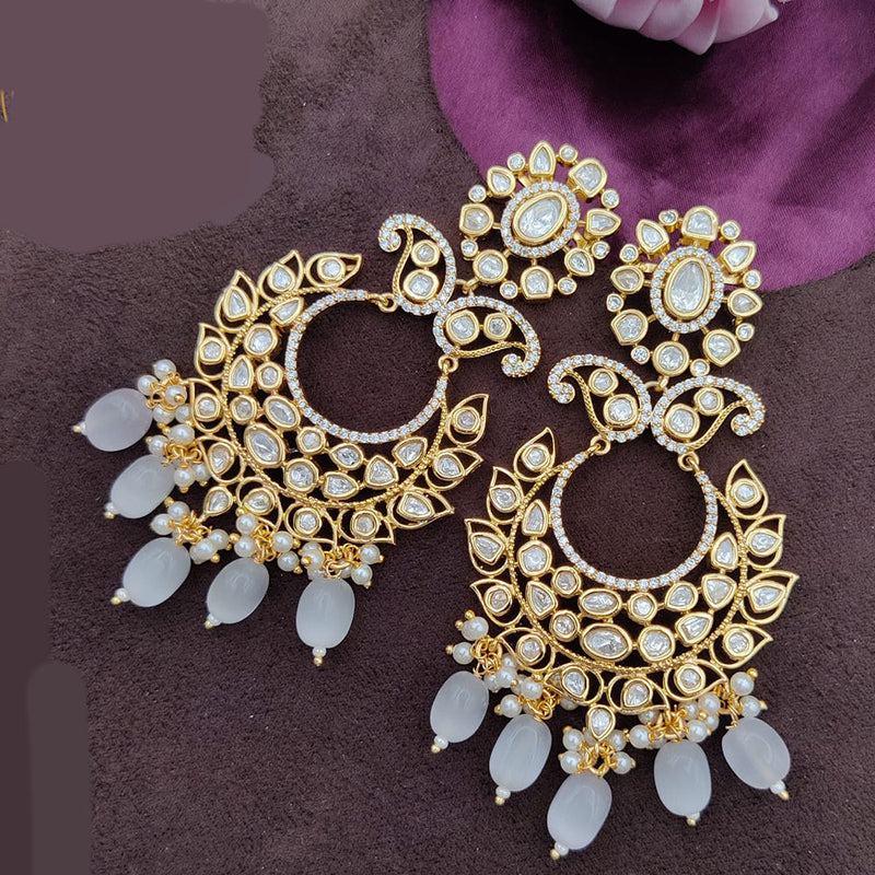 Jewel Addiction Gold Plated Kundan Dangler Earrings