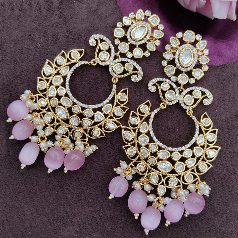 Jewel Addiction Gold Plated Kundan Dangler Earrings